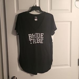 Bridesmaid T-shirt Black V-neck XL